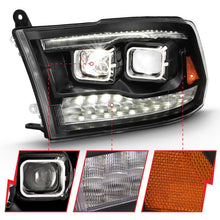 Load image into Gallery viewer, ANZO 111464 2009-2018 Dodge Ram 1500 Led Projector Plank Style Switchback H.L Halo Black Amber (OE Style)