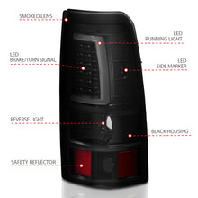 Load image into Gallery viewer, ANZO 311334 2003-2006 Chevy Silverado 1500 LED Taillights Plank Style Black w/Smoke Lens