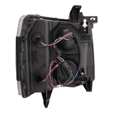 Load image into Gallery viewer, ANZO 111411 07-13 Chevrolet Silverado 1500/2500/3500 Proj Headlights w/ Plank Style Switchback Chrome w/Amb