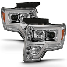 Load image into Gallery viewer, ANZO 111444 2009-2014 Ford F-150 Projector Headlight Plank Style Chrome Amber
