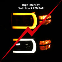Load image into Gallery viewer, ANZO 111412 14-15 Chevrolet Silverado 1500 Projector Headlights w/ Plank Style Switchback Black w/ Amber
