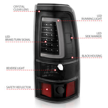 Load image into Gallery viewer, ANZO 311333 2003-2006 Chevy Silverado 1500 LED Taillights Plank Style Black w/Clear Lens