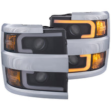 Load image into Gallery viewer, ANZO 111365 Projector Headlights 15-17 Chevrolet Silverado 2500HD / 3500HD Black w/ Chrome Rim
