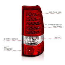 Load image into Gallery viewer, ANZO 311010 1999-2007 Chevrolet Silverado 1500 LED Taillights Red/Clear