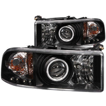 Load image into Gallery viewer, ANZO 111065 1994-2001 Dodge Ram Projector Headlights w/ Halo Black