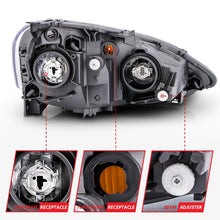 Load image into Gallery viewer, ANZO 121306 2008-2014 Dodge Challenger Projector Headlights w/ Halo Black (CCFL) (HID Compatible)