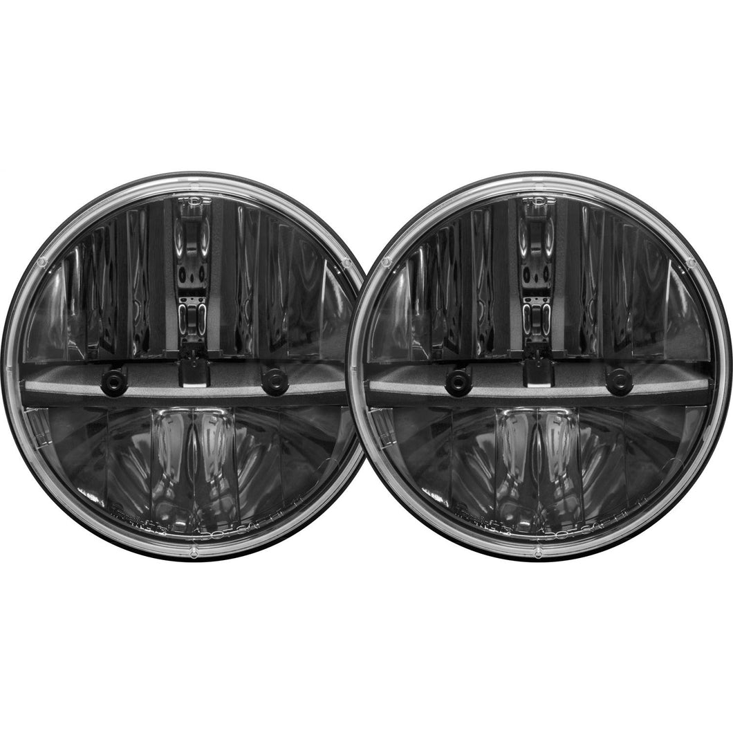 RIGID 7 Inch Round Headlight Kit with H13 To H4 Adaptor Pair