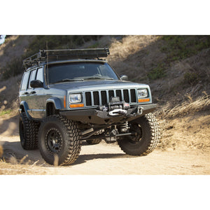 Smittybilt XRC FRONT BUMPER - BLACK TEXTURED JEEP 84-01 CHEROKEE (XJ) - 2/4 DOOR 76810