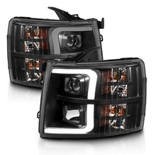 Load image into Gallery viewer, ANZO 111480 07-13 Chevrolet Silverado 3500 Projector Headlights - Black Amber