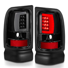 Load image into Gallery viewer, ANZO 311339 1994-2001 Dodge Ram 1500 LED Taillights Plank Style Black w/Clear Lens
