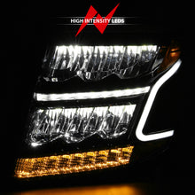 Load image into Gallery viewer, ANZO 111478 15-20 Chevy Tahoe/Suburban LED Light Bar Style Headlights Black w/Sequential w/DRL w/Amber