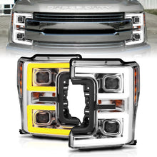Load image into Gallery viewer, ANZO 111389 LED Headlights 17-18 Ford F-250 Super Duty Plank-Style L.E.D. Headlight Chrome (Pair)