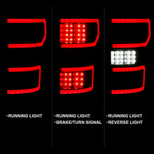 Load image into Gallery viewer, ANZO 311314 18-19 Ford F-150 LED Taillight Black Housing Clear Lens Red Light Bar W/Sequential