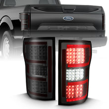 Load image into Gallery viewer, ANZO 311315 2018-2019 Ford F-150 LED Taillight Smoke (Red Light Bar) (w/ Sequential)