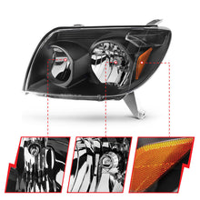 Load image into Gallery viewer, ANZO 111394 2003-2005 Toyota 4Runner Crystal Headlights Black