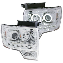Load image into Gallery viewer, ANZO 111359 2015-2016 Chevrolet Silverado Projector Headlights w/ Plank Style Design Black w/ Amber