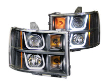 Load image into Gallery viewer, ANZO 111284 2007-2013 Gmc Sierra 1500 Projector Headlights w/ U-Bar Black