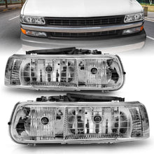 Load image into Gallery viewer, ANZO 111011 1999-2002 Chevrolet Silverado 1500 Crystal Headlights Chrome