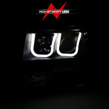 Load image into Gallery viewer, ANZO 111351 2009-2014 Ford F-150 Projector Headlights w/ U-Bar Black Amber (HID TYPE) (WITHOUT HID KIT)