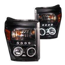 Load image into Gallery viewer, ANZO 111329 2014-2015 Jeep Grand Cherokee Projector Headlights w/ Plank Style Design Black