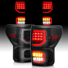 Load image into Gallery viewer, ANZO 311337 2007-2013 Toyota Tundra LED Taillights Plank Style Black w/Smoke Lens