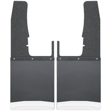 Load image into Gallery viewer, Kick Back Mud Flaps Front 12" Wide - Black Top and Stainless Steel Weight