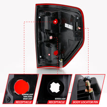 Load image into Gallery viewer, ANZO 311299 2009-2014 Ford F-150 Euro Taillight Red/Clear (W/O Bulb)