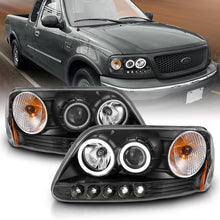 Load image into Gallery viewer, ANZO 111097 1997-2003 Ford F-150 Projector Headlights w/ Halo Black (CCFL)
