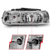 Load image into Gallery viewer, ANZO 111011 1999-2002 Chevrolet Silverado 1500 Crystal Headlights Chrome