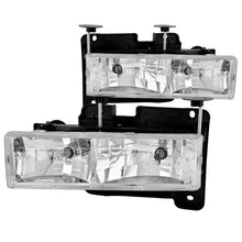 Load image into Gallery viewer, ANZO 111004 1988-1998 Chevrolet C1500 Crystal Headlights Chrome