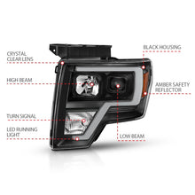 Load image into Gallery viewer, ANZO 111443 2009-2014 Ford F-150 Projector Light Bar H.L Black Amber