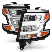Load image into Gallery viewer, ANZO 111493 2015-2020 Chevy Tahoe Projector Headlights Plank Style Chrome w/DRL