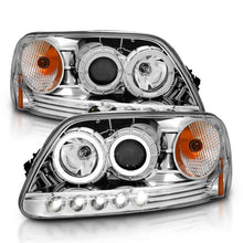 Load image into Gallery viewer, ANZO 111032 1997.5-2003 Ford F-150 Projector Headlights w/ Halo and LED Chrome 1pc