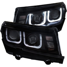 Load image into Gallery viewer, ANZO 121508 2014-2015 Chevrolet Camaro Projector Headlights w/ U-Bar Black