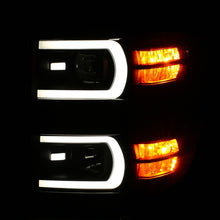 Load image into Gallery viewer, ANZO 111412 14-15 Chevrolet Silverado 1500 Projector Headlights w/ Plank Style Switchback Black w/ Amber