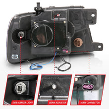 Load image into Gallery viewer, ANZO 111028 2004-2008 Ford F-150 Projector Headlights w/ Halo and LED Black