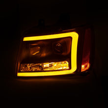 Load image into Gallery viewer, ANZO 111402 07-14 Chevy Tahoe Projector Headlights w/ Plank Style Design Black w/ Amber