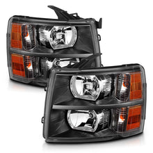 Load image into Gallery viewer, ANZO 111393 2007-2013 Chevrolet Silverado Crystal Headlights Black