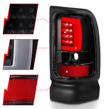 Load image into Gallery viewer, ANZO 311339 1994-2001 Dodge Ram 1500 LED Taillights Plank Style Black w/Clear Lens