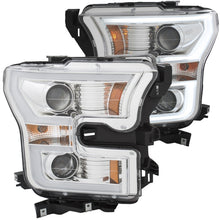 Load image into Gallery viewer, ANZO 111358 2015-2017 Ford F-150 Projector Headlights w/ Plank Style Switchback Chrome w/ Amber