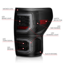 Load image into Gallery viewer, ANZO 311337 2007-2013 Toyota Tundra LED Taillights Plank Style Black w/Smoke Lens