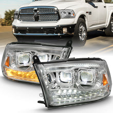 Load image into Gallery viewer, ANZO 111465 2009-2018 Dodge Ram 1500 Led Projector Plank Style Switchback H.L Halo Chrome Amber (OE Style)