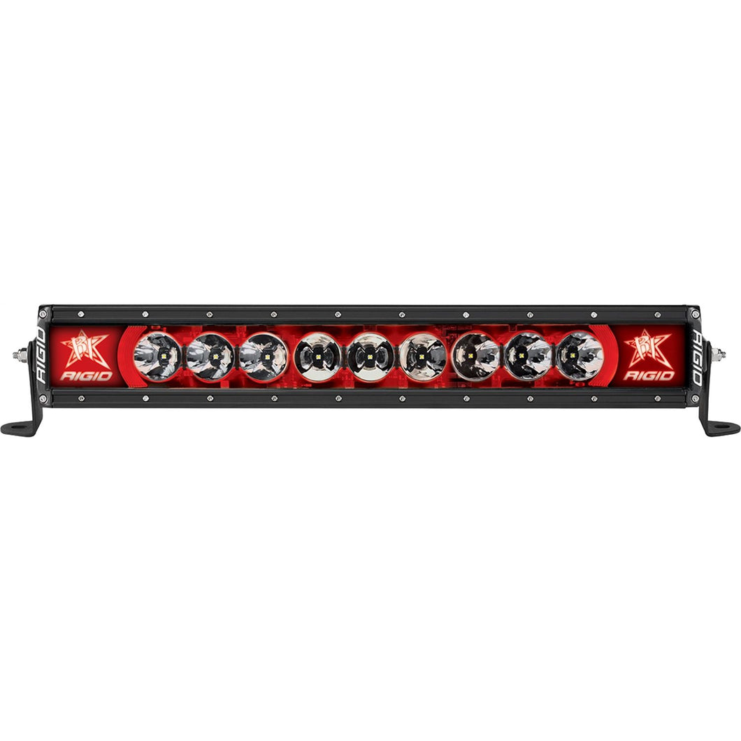 RIGID Radiance Plus LED Light Bar Broad-Spot Optic 20 Inch With Red Backlight