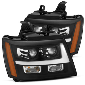 07-14 Chevrolet Tahoe/Suburban/07-13 Avalanche Projector Headlights Plank Style Design Matte Black w/ Activation Light