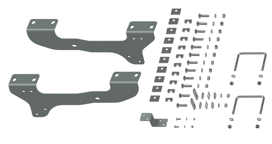 RVR2503 CUSTOM INSTALLATION KIT FOR UNIVERSAL MOUNTING RAILS FOR SOME GM TRUCKS