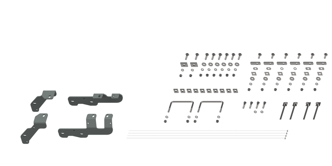 RVR2604 CUSTOM INSTALLATION KIT FOR UNIVERSAL MOUNTING RAILS FOR SOME RAM TRUCKS