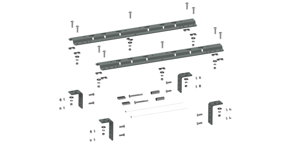 RVR3200 UNIVERSAL MOUNTING RAILS FOR 5TH WHEEL HITCHES