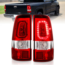 Load image into Gallery viewer, ANZO 311329 2003-2006 Chevy Silverado 1500 LED Taillights Plank Style Chrome With Red/Clear Lens