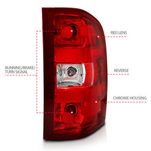 Load image into Gallery viewer, ANZO 311303 2007-2013 Chevy Silverado Taillight Red/Clear Lens (OE Replacement)