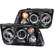 Load image into Gallery viewer, ANZO 121369 1999-2005 Volkswagen Jetta Projector Headlights w/ Halo Black (CCFL)